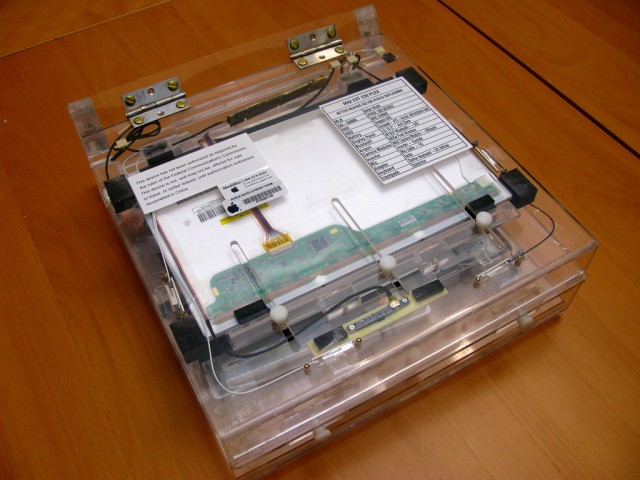 On a MacBook prototype