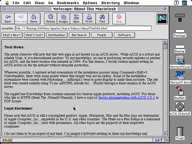 Netscape sous A/UX