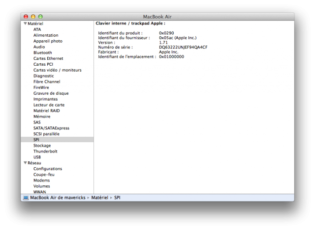 Clavier et trackpad en SPI