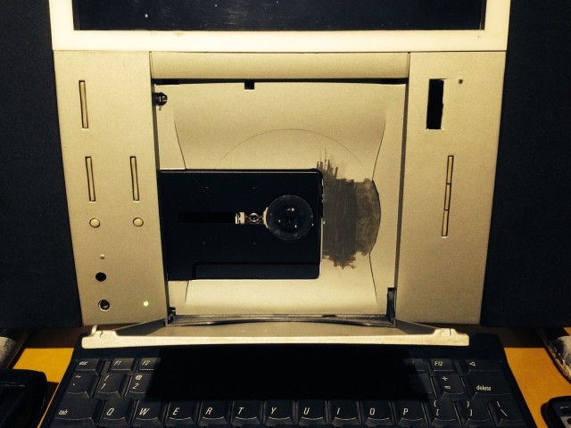 The optical drive took a hit