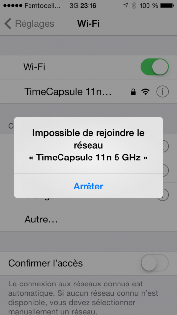 Depuis un iPhone bloqué