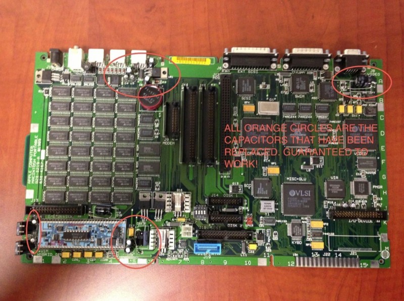 Motherboard and capacitors
