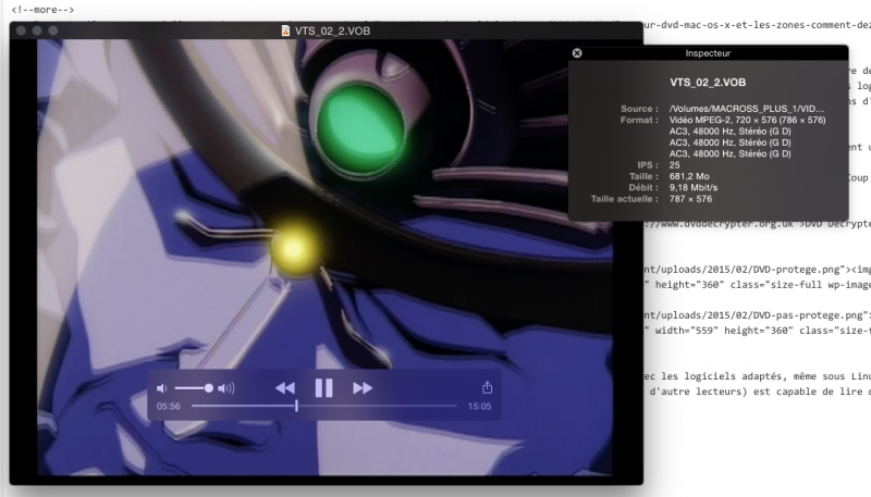 Un DVD dans QuickTime Player