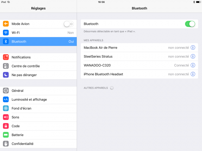 iPad connecté (et sans Wi-Fi)