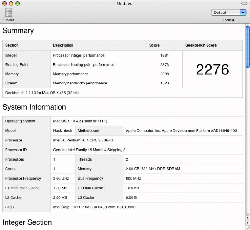 Geekbench 2