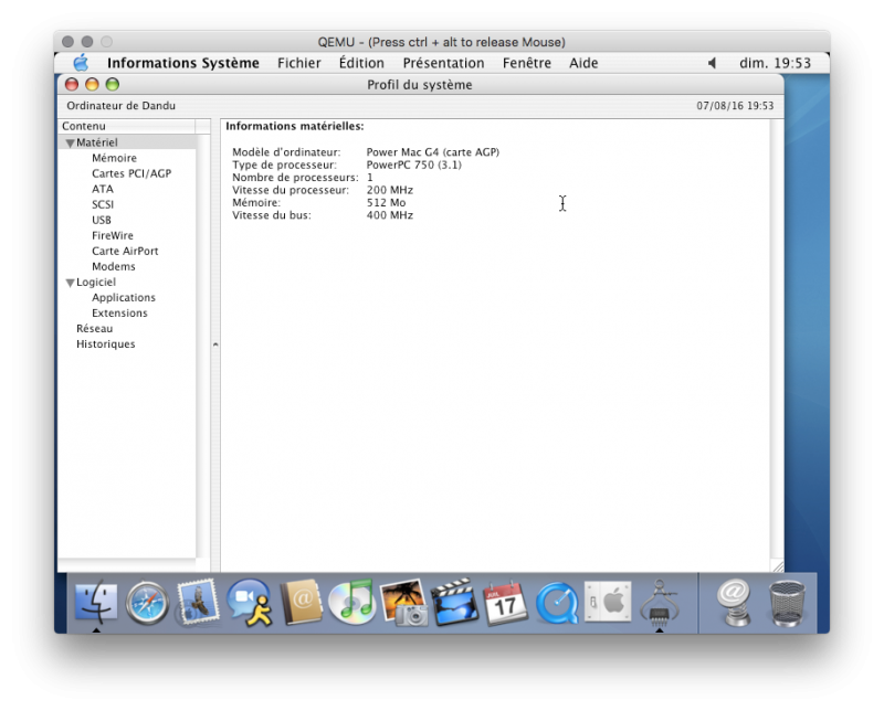 Power Mac G4 émulé