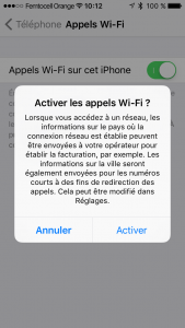 Les appels Wi-Fi