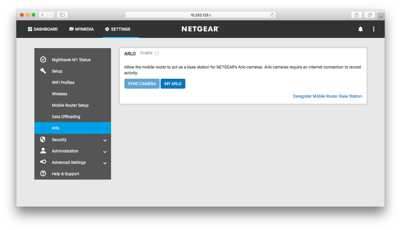 netgear m1 arlo